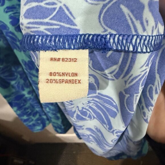 Aryeh Blue Tropical Floral Fit And Flare Summer Dress Large - Picture 4 of 5